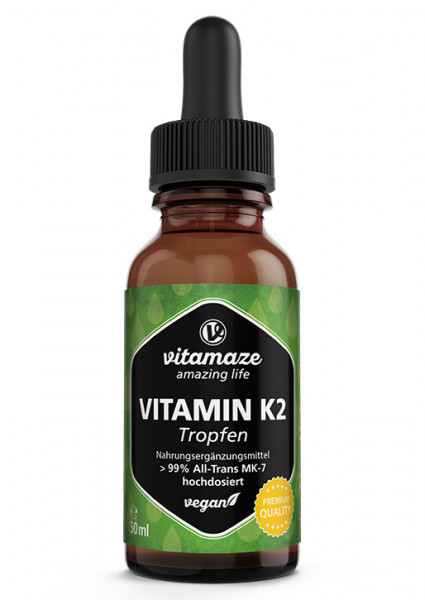 Vitamin K2 drops MK7 20 µg per drop vegan, 50 ml