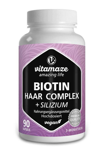 Biotin Haar Vitamine Komplex, 90 vegane Kapseln