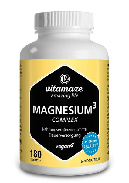 Magnesium³ Komplex 350 mg, 180 vegane Tabletten