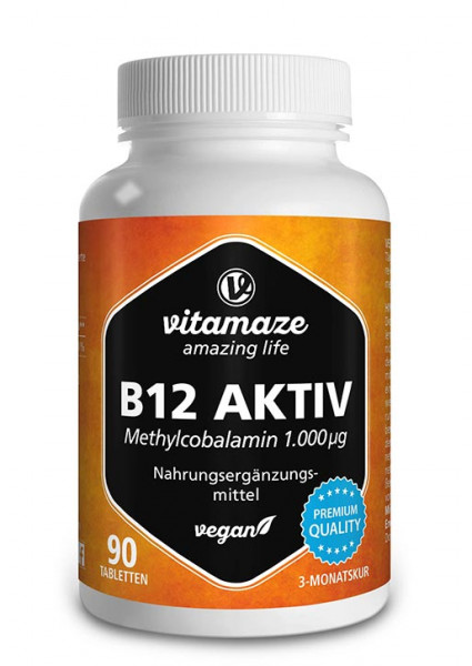 Vitamin B12 Aktiv, 90 vegane Tabletten
