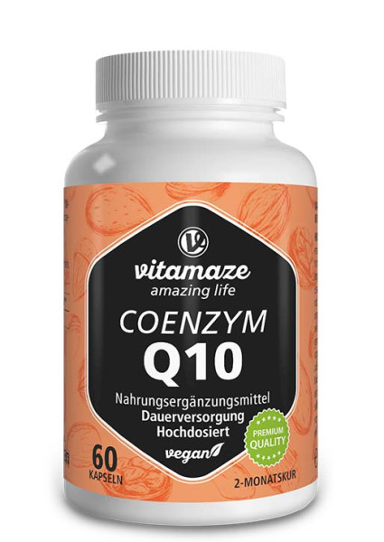 Coenzym Q10 200 mg hochdosiert, 60 vegane Kapseln